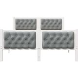  Okvir za krevet Svijetlo siva 140 x 200 cm tkanina | shoptok.hr