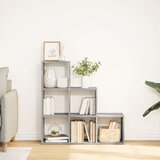vidaXL Pregrada / regal za knjige 3 razina sivi 99x29x99 cm drveni | shoptok.hr