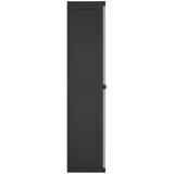 Vanjski ormarić za pohranu sivo-crni 97 x 37 x 165 cm PP | shoptok.hr
