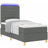  LED Box Spring Krevet Tamno siva 90 x 200 cm tkanina | shoptok.hr