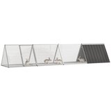  Kavez za zečeve antracit 403,5x80,5x71 cm pocinčani čelik | shoptok.hr