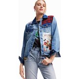 Desigual Prehodna jakna bež / moder denim / rdeča / bela | Shoptok.si