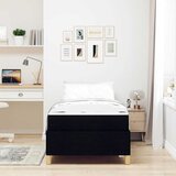  Krevetna konstrukcija Crna 90 x 190 cm tkanina | shoptok.hr