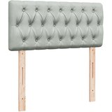 Box spring krevet s madracem svjetlosivi 80 x 200 cm baršunasti | shoptok.hr