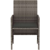  3-dijelni bistro set od poliratana s jastucima sivi | shoptok.hr