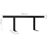  Naslon za sofu od paleta crni 110 cm željezni | shoptok.hr