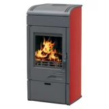 Plamen Peč na drva PLAMEN 9,5 kW - Vesta - Rdeča