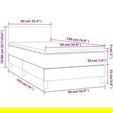 Box spring krevet s madracem tamnosivi 90x190 cm baršunasti | shoptok.hr