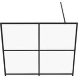 Pregrada za tuširanje s prozirnim staklom ESG 100 x 195 cm crna | shoptok.hr