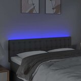 LED posteljno vzglavje temno sivo 144x5x78/88 cm blago, (20737604) | Shoptok.si