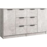  Komoda 2 kosa betonsko siva 60x30x70 cm konstruiran les, (20653969) | Shoptok.si