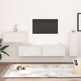 TV ormarići 4 kom bijeli od masivne borovine | shoptok.hr