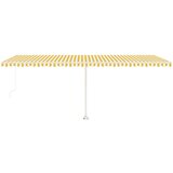  Samostojeća tenda na ručno uvlačenje 600 x 350 cm žuto-bijela | shoptok.hr