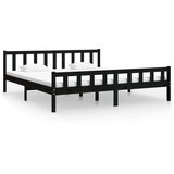  Za krevet od masivnog drva crni 200 x 200 cm | shoptok.hr