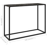  Konzolna mizica črna 100x35x75 cm kaljeno steklo, (20625542) | Shoptok.si