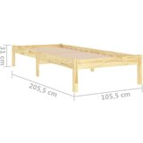  Za krevet od masivne borovine 100 x 200 cm | shoptok.hr