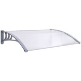  Nadstrešnica za vrata siva i prozirna 120 x 80 cm PC | shoptok.hr