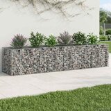  Gabionski uzdignuti krevet 2 pcs Srebrno 260 x 60 x 55 cm | Eponuda.ba