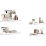  Polica na zidu Zidne 4 pcs Bijeli mramor 90 x 23 5 x 4 cm | shoptok.hr