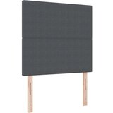 Box Spring postelja z vzmetnico & LED Temno Siva 90x200 cm Kordurojska tkanina, (22080772) | Shoptok.si