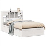 vidaXL Okvir kreveta bez madraca bijeli 135 x 190 cm masivna borovina | shoptok.hr