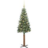 vidaXL Ožja jelka med 150 LED Zelena in Bela 150 cm PVC in trden bor | Shoptok.si