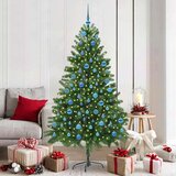 vidaXL Božično drevo med 300 LED z stojalom Zelena 180 cm PE | Shoptok.si