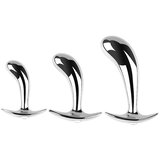 SuperLove Jewel Curved Anal Plug Set Silver-Clear Gem Cijene