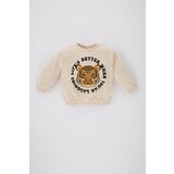 Defacto Baby Boy Crew Neck Tiger Pattern Sweatshirt cene