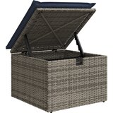  Vrtna stolica s jastukom Siva 55 x 55 x 37 cm poliratan | Eponuda.com