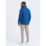 Ombre Men's casual sweatshirt with button-down collar - blue | ePonuda.com