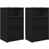  Noćni ormarići 2 pcs Crna 40 x 30 x 467 cm Konstruirano drvo | Eponuda.com