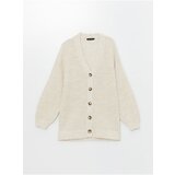 LC Waikiki V-Neck Self-Patterned Long Sleeve Women's Knitwear Cardigan | ePonuda.com