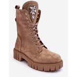 Boto PS1 Suede Boots With Jewelry Decoration Workery Dark Beige Marx Cene