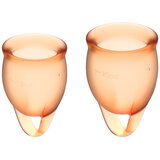 Satisfyer - Feel Confident Menstrual Cup Set Orange Cene