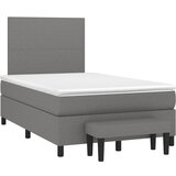 Maison Chic Box spring postelja - Vzmetna postelja z vzmetnico temno siva 120x190 cm blago SL22693, (21892097) | Shoptok.si