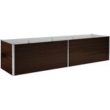 vidaXL Visoka greda rjava 320x80x77 cm pocinkano jeklo | Shoptok.si