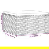  4-dijelna vrtna garnitura od poliratana s jastucima crna Crna i plava 4 | shoptok.hr