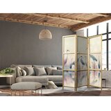  Japanski paravan - Birds by the lake – herons painted in watercolours in delicate grey and pink colours 135x172 | shoptok.hr