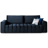 ELTAP Temno modra žametna raztegljiva/s prostorom za shranjevanje sedežna garnitura 247 cm Lazaro – | Shoptok.si