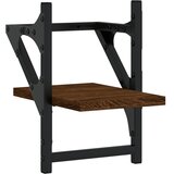  Zidne police s prečkama 2 kom smeđa boja hrasta 20x25x30 cm | shoptok.hr