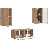  Set TV komoda 2 pcs Umjetnički hrast Konstruirano drvo | shoptok.hr