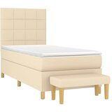  s oprugama i madracem krem 100 x 200 cm od tkanine | shoptok.hr