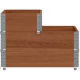  Povišena gredica s 3 razine smeđa 120 x 80 cm masivna borovina | shoptok.hr