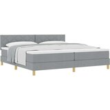 vidaXL Krevet s opružnom podlogom i madracem svjetlosive boje 200x200 cm tkanina | shoptok.hr