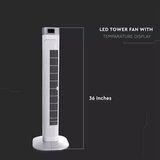  Stubni ventilator sa indikatorom temperature i daljinskim upravljačem 55W/230V | Eponuda.com