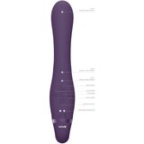 VIVE Suki - vibrator brez naramnic za polnjenje s stimulatorjem klitorisa zajčka (vijolična) | Shoptok.si
