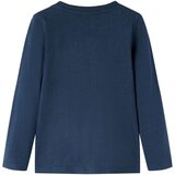  Dječja majica dugih rukava modra prošarana 116 | shoptok.hr