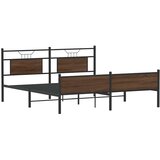  Metalni okvir kreveta bez madraca smeđa boja hrasta 183x213 cm | shoptok.hr