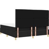  LED Box Spring Krevet s madracem Crna 180 x 200 cm tkanina | shoptok.hr